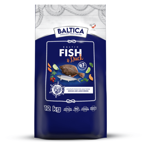 Baltica karma z rybami bałtyckimi i kaczką